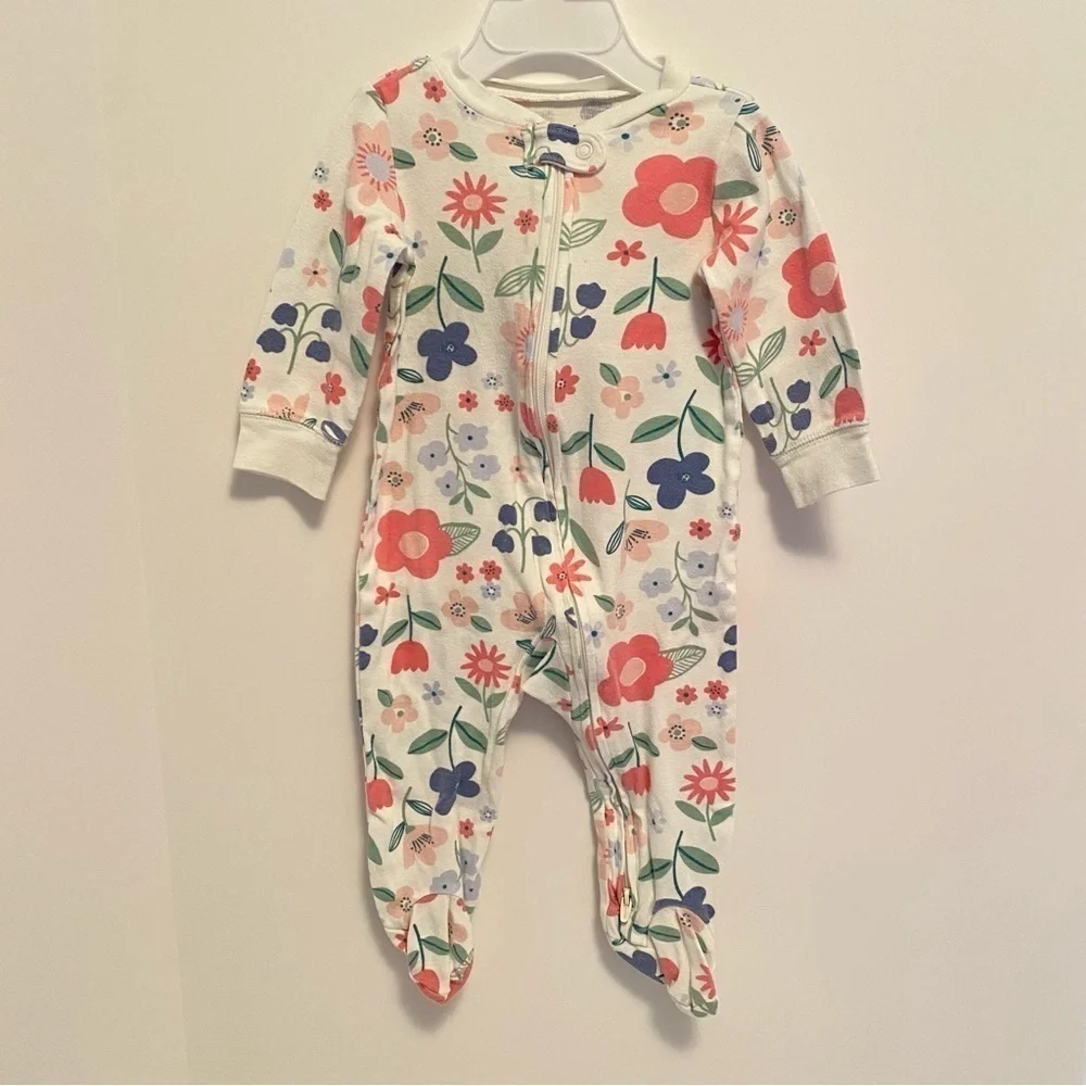 Carter's Baby Girl Infant Cotton Footie PJs 4 Pairs Size 9 Months